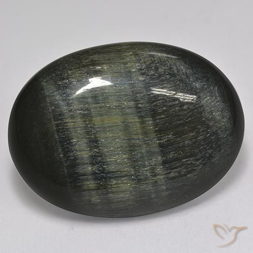 Occhio di tigre Oro Marrone naturale da 27.76 ct, Ovale, Opaco
