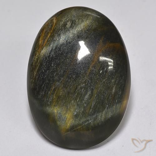 15.17ct Naturale Oro Marrone Occhio di tigre, Ovale, Opaco