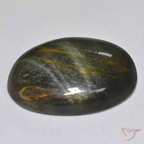 Occhio di tigre Oro Marrone naturale da 15.17 ct, Ovale, Opaco