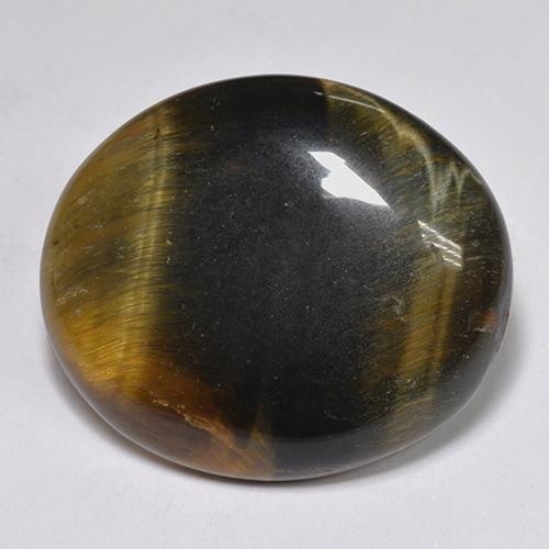 Tiger's eye naturale multicolore da 14,43 ct, taglio ovale, opaco