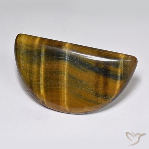 25.48ct Naturale Marrone medio-chiaro Occhio di tigre, Taglio a fantasia, Opaco