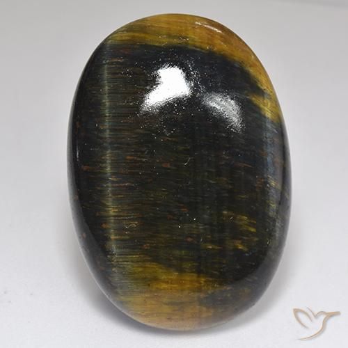 Occhio di tigre Oro Marrone naturale da 42.35 ct, Ovale, Opaco