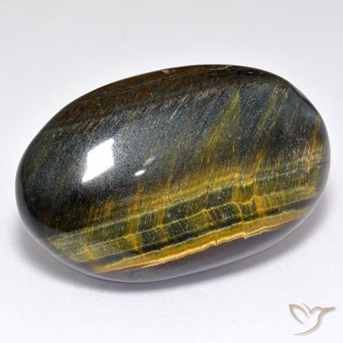 28.26ct Naturale Oro Marrone Occhio di tigre, Ovale, Opaco