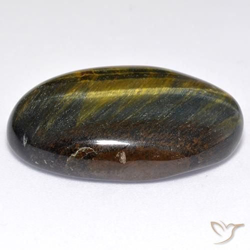 Occhio di tigre Oro Marrone naturale da 28.26 ct, Ovale, Opaco