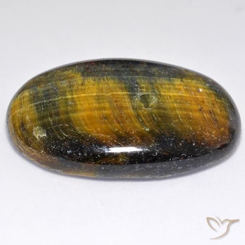 Occhio di tigre Oro Marrone naturale da 47.47 ct, Ovale, Opaco