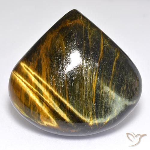 Occhio di tigre Oro Marrone naturale da 45.55 ct, Forma a pera, Opaco