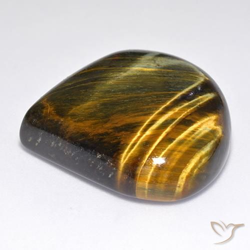 Occhio di tigre Oro Marrone naturale da 45.55 ct, Forma a pera, Opaco