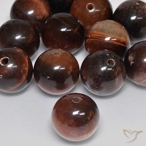 12.26ct Naturale Marrone medio Occhio di tigre, Sfera, Opaco