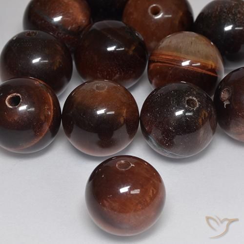 Occhio di tigre Marrone medio naturale da 12.26 ct, Sfera, Opaco