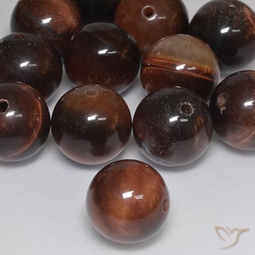 Occhio di tigre Marrone medio naturale da 12.26 ct, Sfera, Opaco