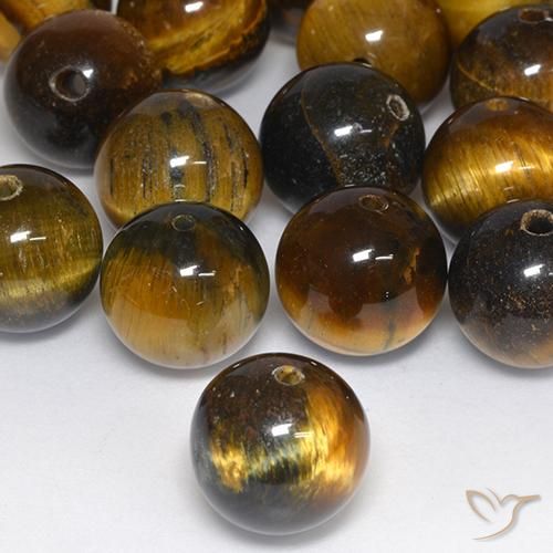12.53ct Naturale Marrone medio Occhio di tigre, Sfera, Opaco