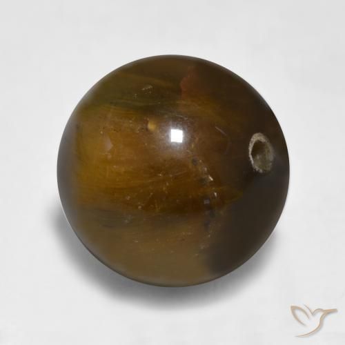 Occhio di tigre Marrone medio naturale da 11.58 ct, Sfera, Opaco