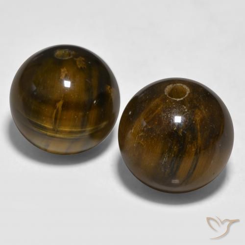 Gemme di Occhio di tigre Marrone caldo naturale da 23.50 ct, Sfera, Opaco