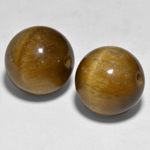 Tiger's eye naturale marrone da 24,29 ct, sfera / palla, opaco