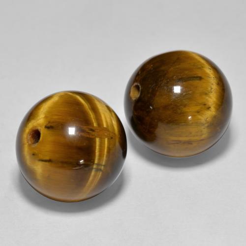 Occhio di tigre naturale marrone da 24,83 ct, sfera / palla, opaco