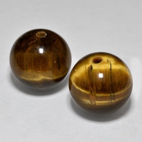 Occhio di tigre naturale marrone da 24,83 ct, sfera / palla, opaco
