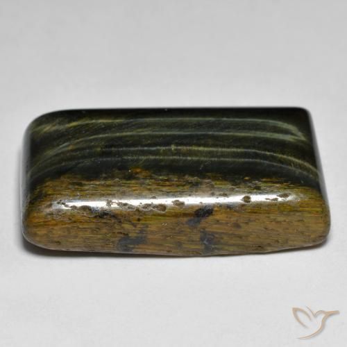 Occhio di tigre Oro Marrone naturale da 29.01 ct, Taglio a baguette, Opaco
