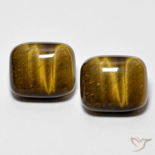Gemme di Occhio di tigre Medium Dark-Brown naturale da 17.05 ct, Cuscino, Opaco
