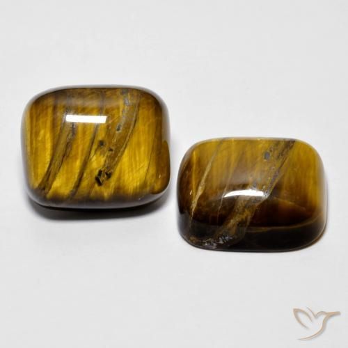 Gemme di Occhio di tigre Medium Dark-Brown naturale da 18.08 ct, Cuscino, Opaco