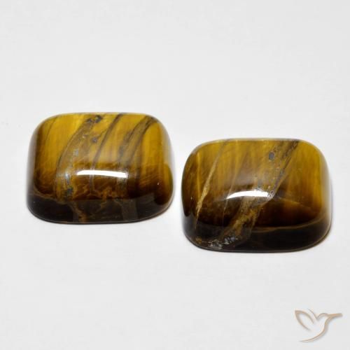Gemme di Occhio di tigre Medium Dark-Brown naturale da 18.08 ct, Cuscino, Opaco