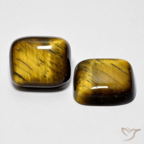 Gemme di Occhio di tigre Marrone caldo naturale da 16.60 ct, Cuscino, Opaco