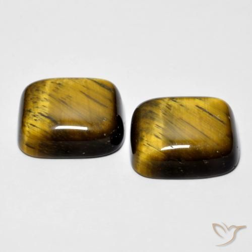 Gemme di Occhio di tigre Marrone caldo naturale da 16.60 ct, Cuscino, Opaco