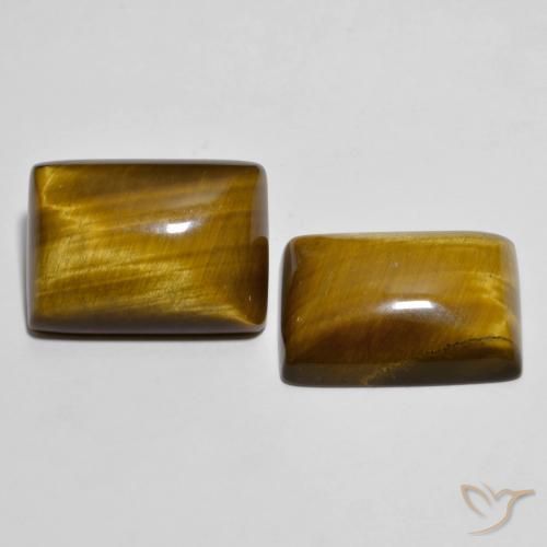 Tiger's eye naturale marrone da 26,73 ct, baguette, opaco