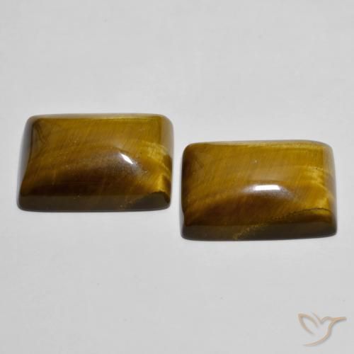 Tiger's eye naturale marrone da 26,73 ct, baguette, opaco