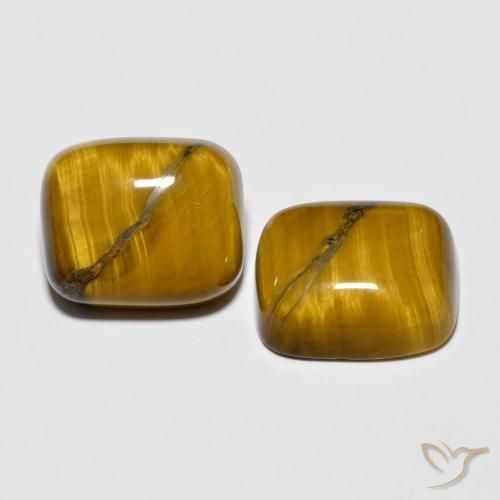 Gemme di Occhio di tigre Marrone caldo naturale da 17.91 ct, Cuscino, Opaco
