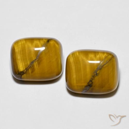 Gemme di Occhio di tigre Marrone caldo naturale da 17.91 ct, Cuscino, Opaco