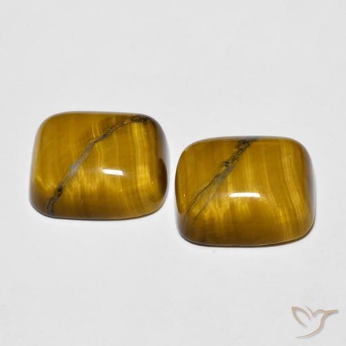 Gemme di Occhio di tigre Marrone caldo naturale da 17.91 ct, Cuscino, Opaco