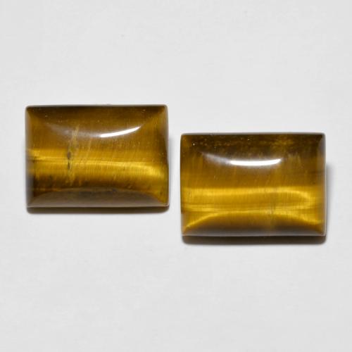 14.93ctw Naturale Marrone dorato Occhio di tigre, Taglio a baguette, Opaco