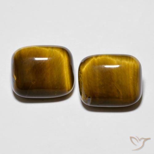 17.71ctw Naturale Marrone medio Occhio di tigre, Cuscino, Opaco