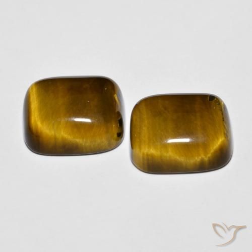Gemme di Occhio di tigre Marrone medio naturale da 17.71 ct, Cuscino, Opaco