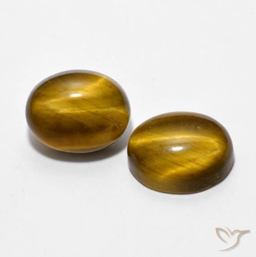 Gemme di Occhio di tigre Marrone caldo naturale da 5.97 ct, Ovale, Opaco