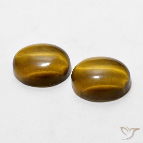 Gemme di Occhio di tigre Marrone caldo naturale da 5.97 ct, Ovale, Opaco