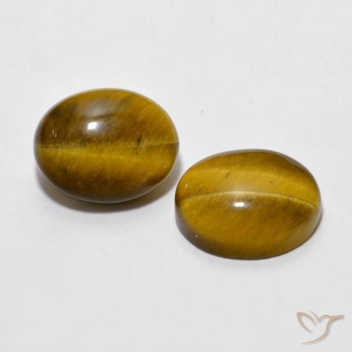 Gemme di Occhio di tigre Marrone medio naturale da 5.49 ct, Ovale, Opaco
