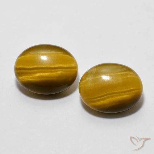 5.54ctw Naturale Marrone caldo Occhio di tigre, Ovale, Opaco