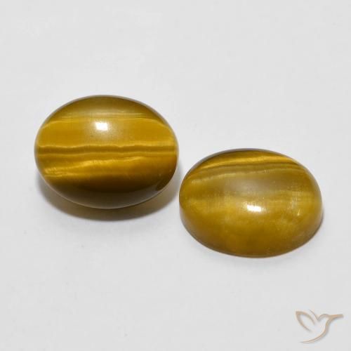 Gemme di Occhio di tigre Marrone caldo naturale da 5.54 ct, Ovale, Opaco
