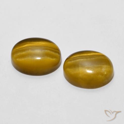 Gemme di Occhio di tigre Marrone caldo naturale da 5.54 ct, Ovale, Opaco
