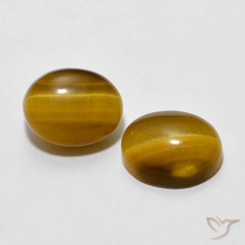 Gemme di Occhio di tigre Marrone caldo naturale da 6.08 ct, Ovale, Opaco