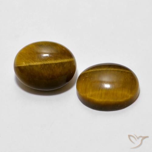 Gemme di Occhio di tigre Marrone medio naturale da 6.10 ct, Ovale, Opaco