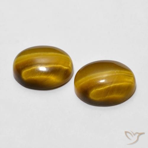Gemme di Occhio di tigre Marrone caldo naturale da 5.46 ct, Ovale, Opaco