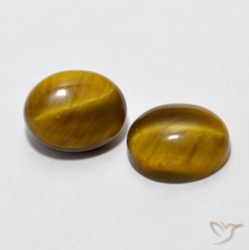 Gemme di Occhio di tigre Marrone dorato naturale da 5.87 ct, Ovale, Opaco