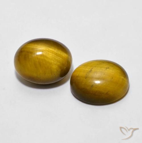 Gemme di Occhio di tigre Marrone medio naturale da 6.04 ct, Ovale, Opaco