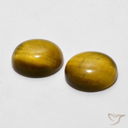 Gemme di Occhio di tigre Marrone medio naturale da 6.04 ct, Ovale, Opaco