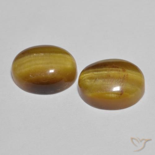 Gemme di Occhio di tigre Marrone caldo naturale da 5.95 ct, Forma a pera, Opaco