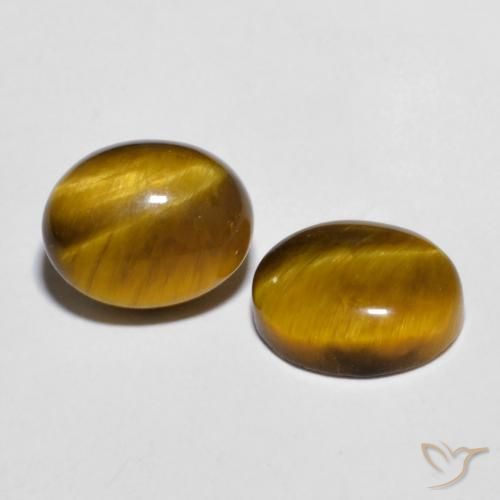 Gemme di Occhio di tigre Pan di zenzero marrone naturale da 5.74 ct, Ovale, Opaco