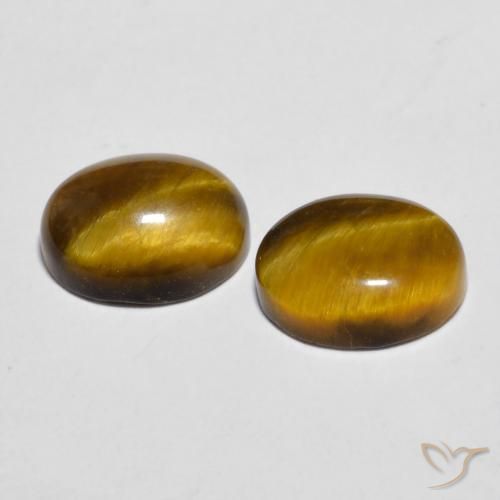 Gemme di Occhio di tigre Pan di zenzero marrone naturale da 5.74 ct, Ovale, Opaco