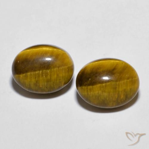 6.06ctw Naturale Marrone caldo Occhio di tigre, Ovale, Opaco